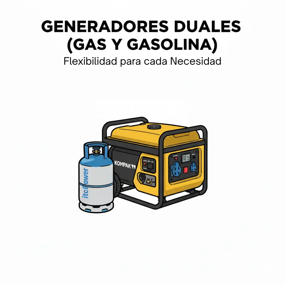 Generadores Duales de Gasolina y Gas GLP